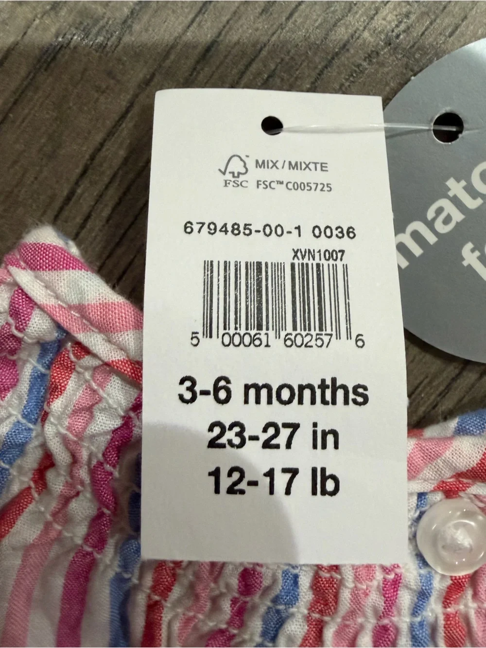 GAP Pink, Blue & White Striped Girls Romper with Flutter Sleeves